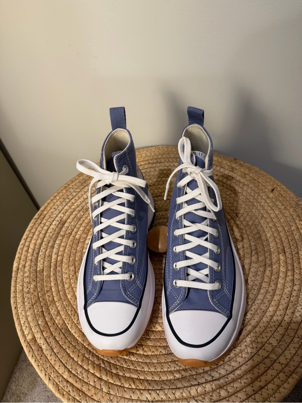 Converse High-Top Sneakers in Blue with White Accents